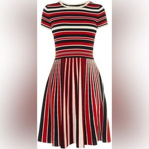 Karen Millen Striped Fit and Flare Dress